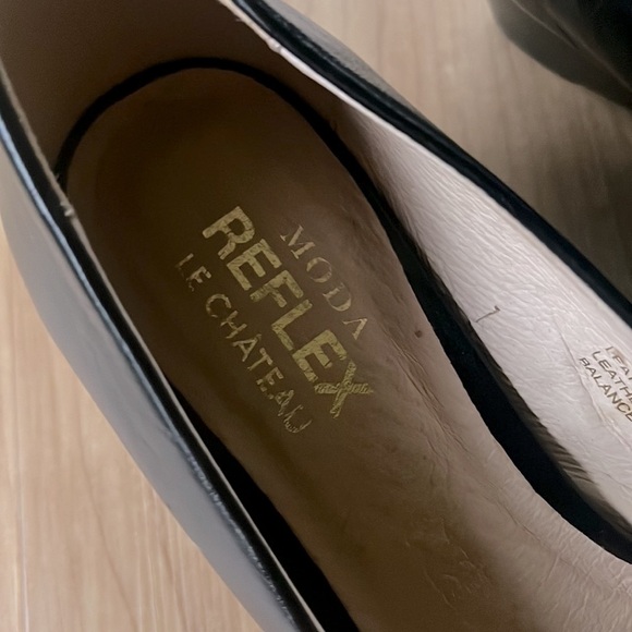 le chateau Moda Reflex Black Leather Peep Toe Wedge - Picture 4 of 7